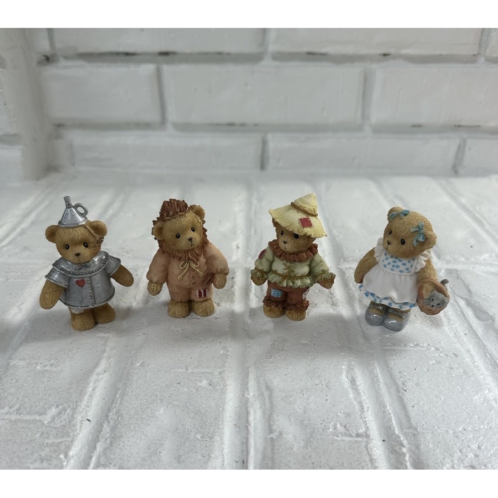 Cherished Teddies Wizard of Oz Figurine Set Of 4 Dorothy Tin Man Scarecrow Lion
